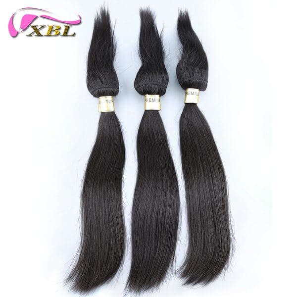 XBL Raw Hair Straight Hair Braid in Bundle Unprocessed Hair