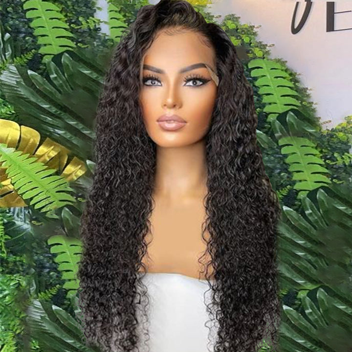 180% Density 13×4 Transprent Lace Frontal Wig Curly