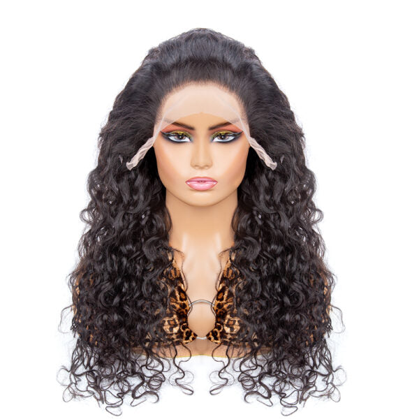 180% Density 13×4 Transprent Lace Frontal Wig Water Wave