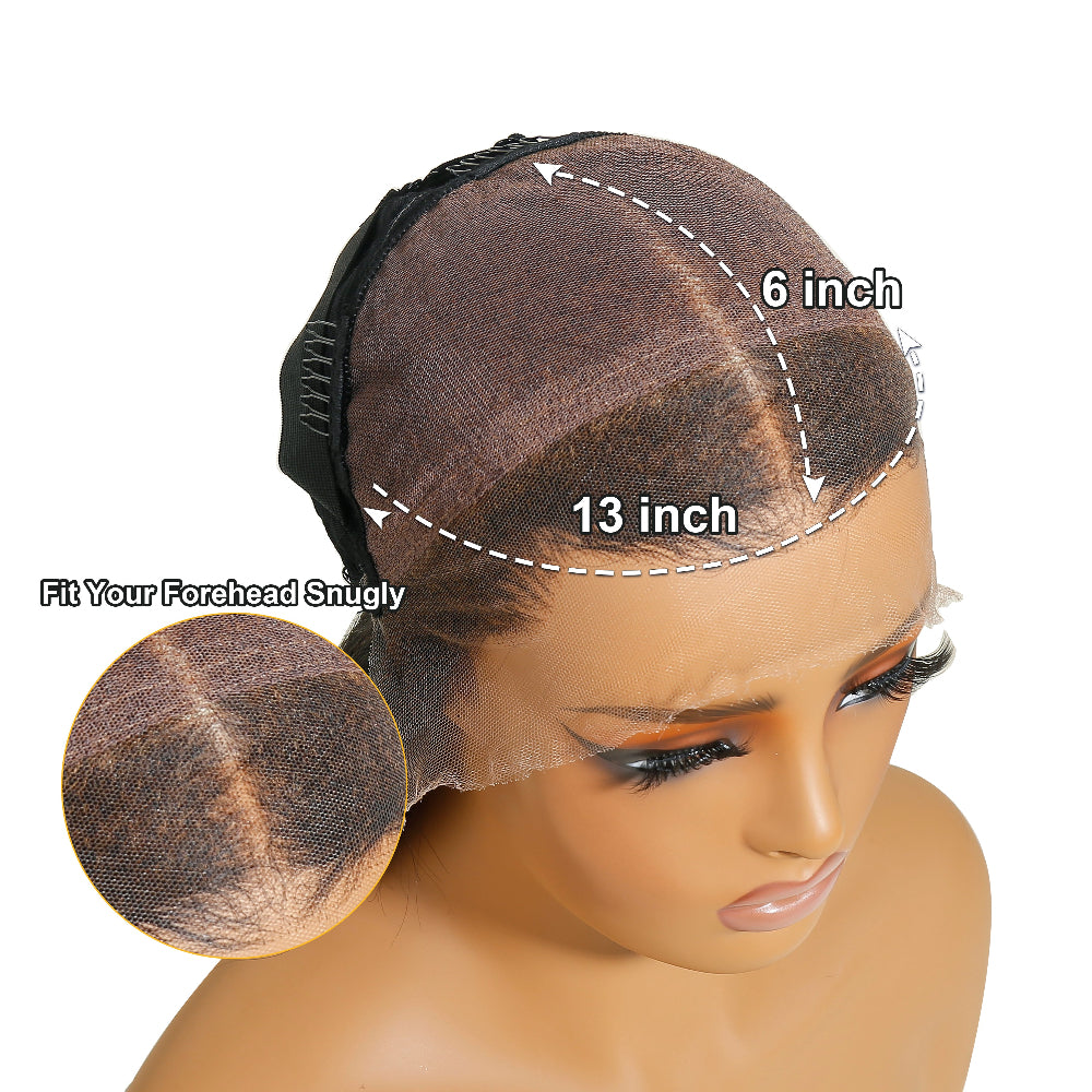 XBL Hair 13x6/13x4  Lace Front Raw Natural Inborn Wavy Wig HD Human Hair 250% Density Frontal Wig