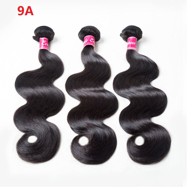 XBL Hair 9A/10A12A Body Wave Soft 3 Human Hair Bundles With with 6x6 HD Closure