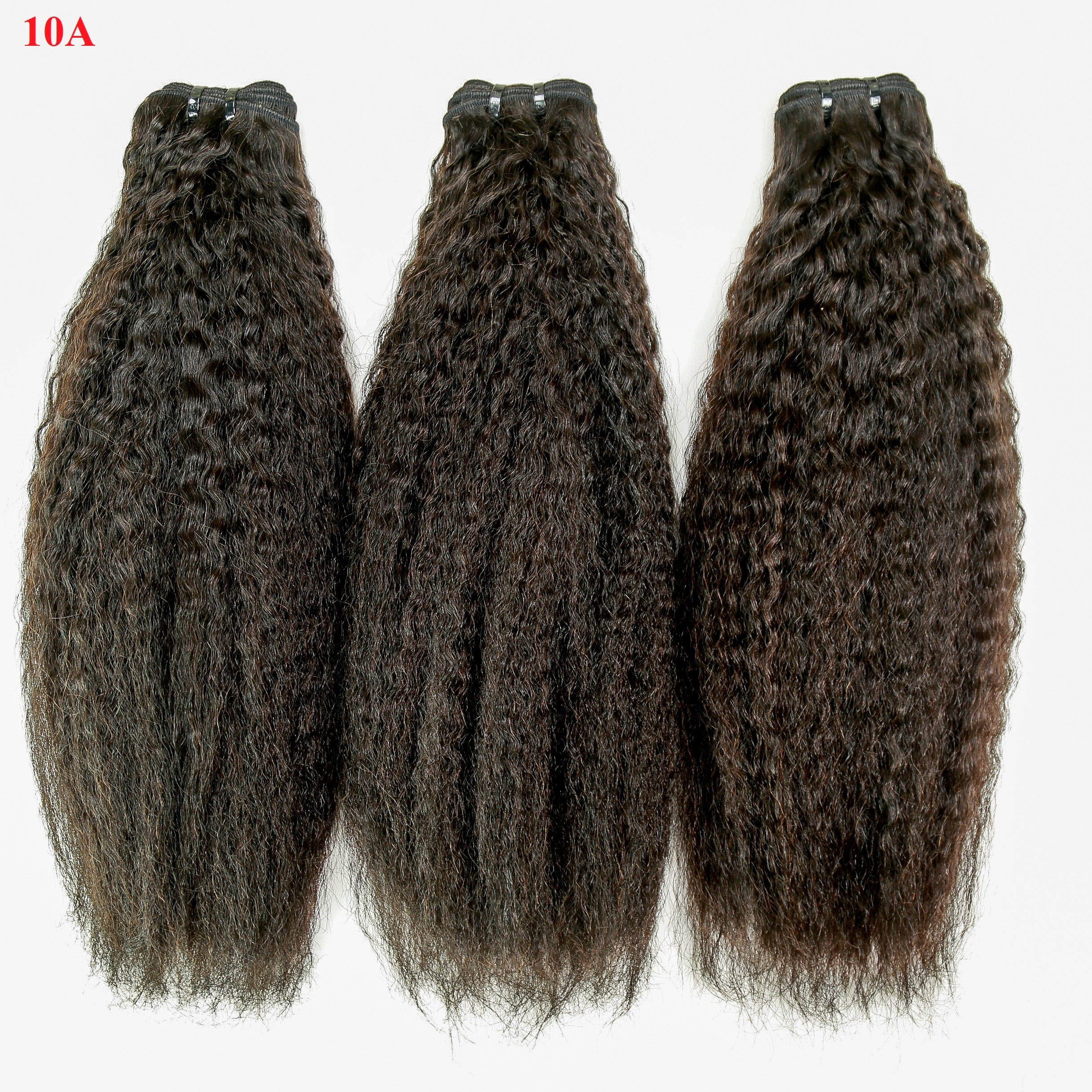 XBL Hair 9A/10A12A Kinky Straight 6x6 HD Closure With 3 Humann Hair Bundles