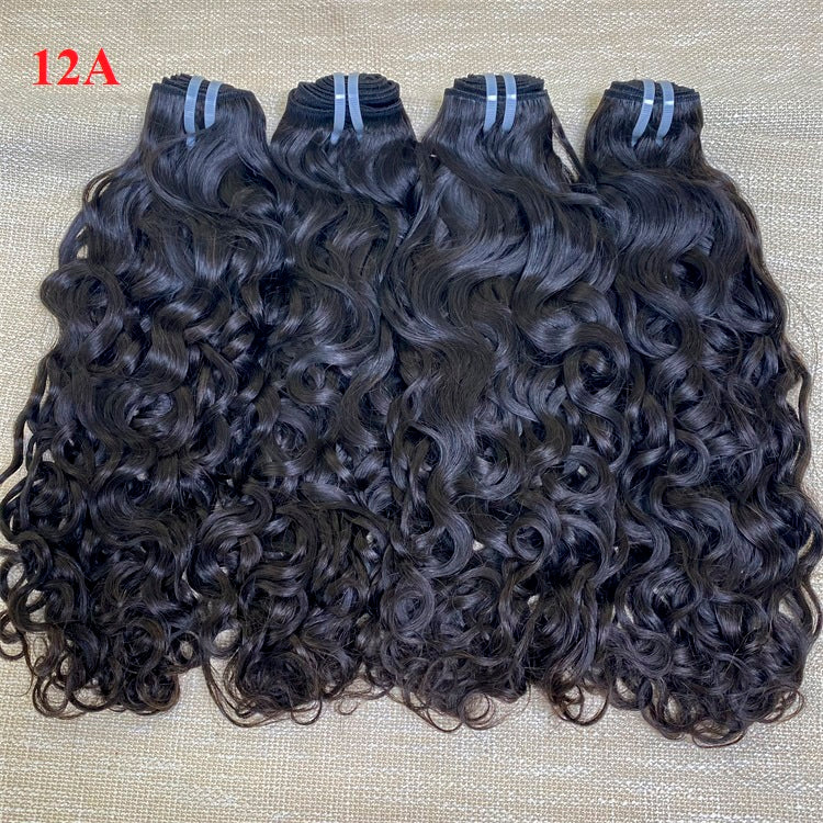 XBL Hair 9A/10A/12A Water Wave Human Hair 3 Bundles with 13x4 Lace Frontal