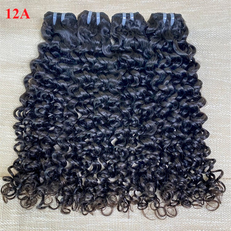 XBL Hair 9A/10A12A Jerry Curl 6x6 HD Closure With 3 Hair Bundles