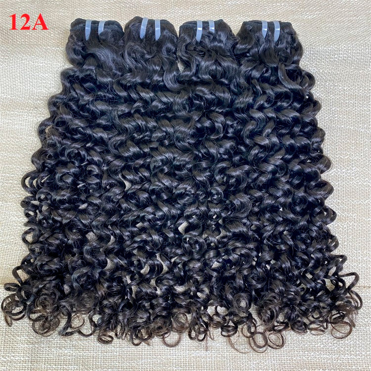 XBL Hair 9A/10A/12A Jerry Curl Human Hair 3 Bundles with 13x4 Lace Frontal