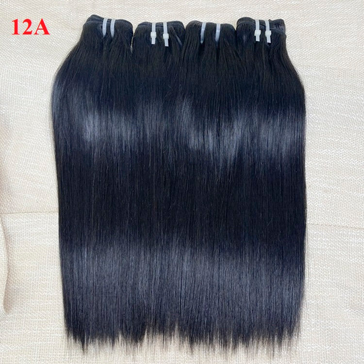 XBL Hair 9A/10A12A Straight Silky Straight Full 3 Human Hair Bundles With with 6x6 HD Closure