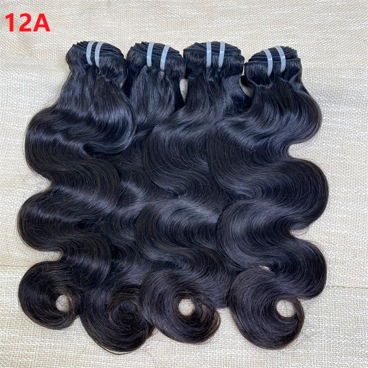 XBL Hair 9A/10A12A Body Wave Soft 3 Human Hair Bundles With with 6x6 HD Closure