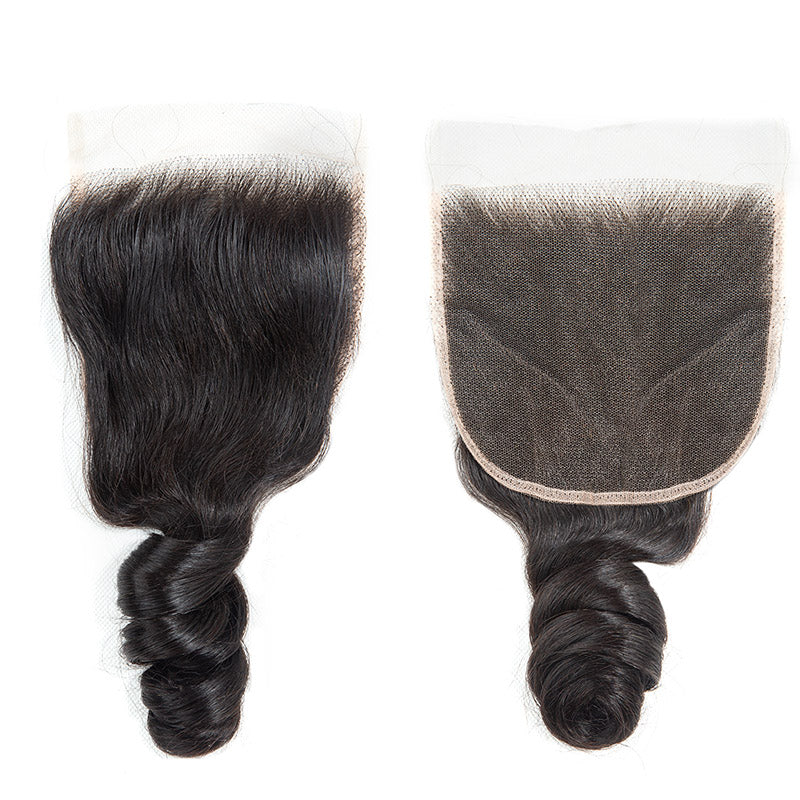 XBL Hair 9A/10A12A Human Hair Bundles with 5x5 Closure Loose Wave