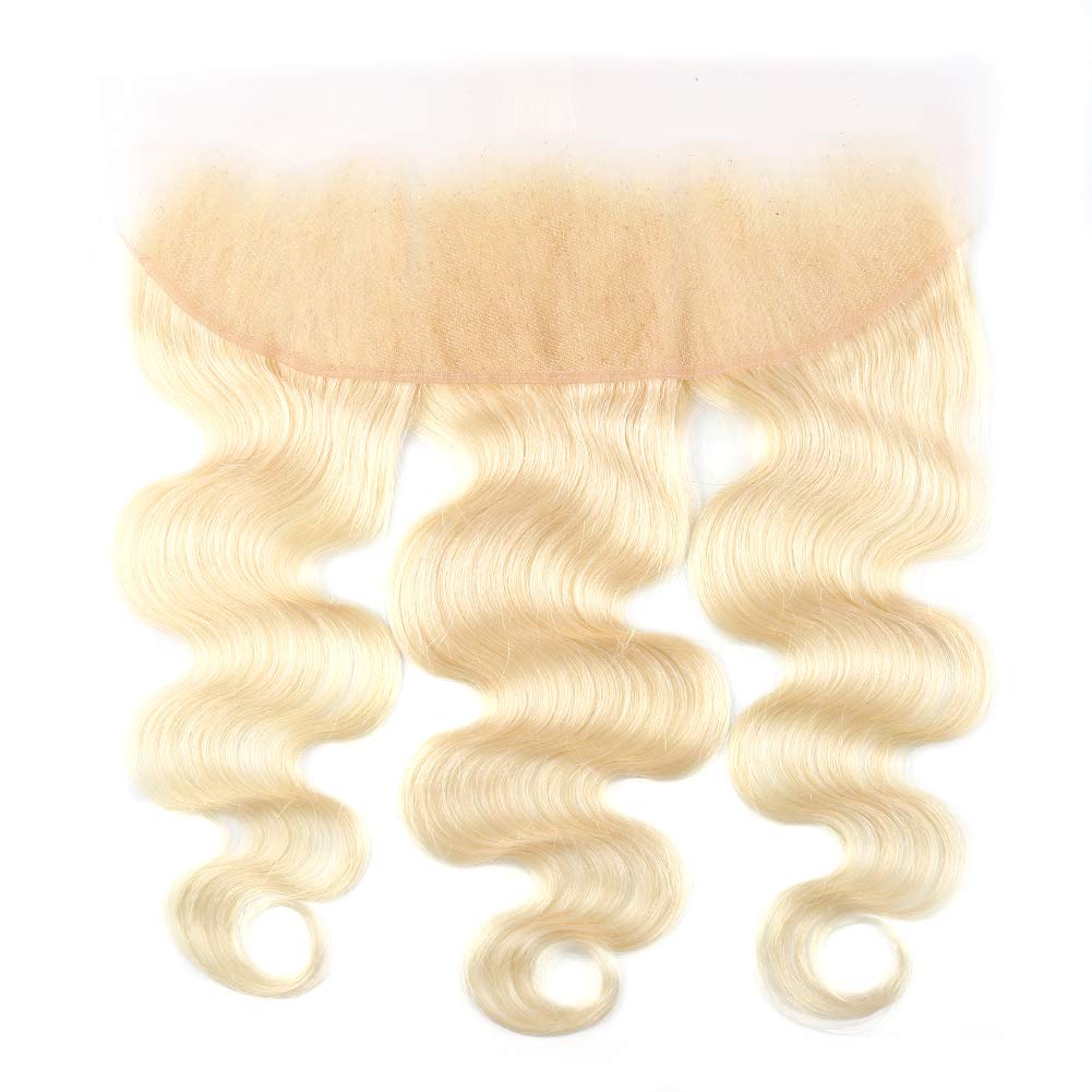 XBL Hair #613 Blonde Body Wave Human Hair 3 Bundles with 13x4 Frontal