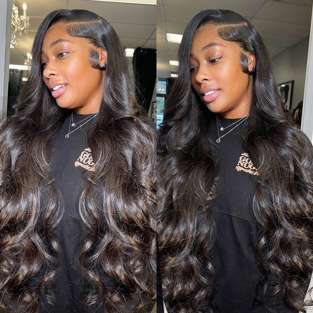 XBL Hair 9A/10A/12A Body Wave Human Hair 3 Bundles with 13x4 Lace Frontal