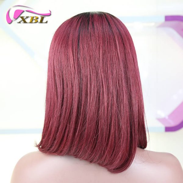 1b99j Ombre Burgundy Bob Wig Lace Front Wigs