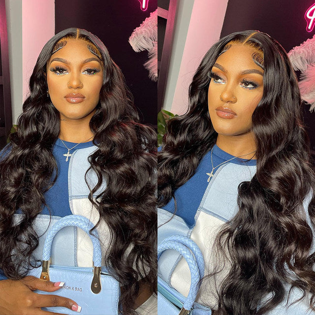 XBL Hair 9A/10A/12A Body Wave Human Hair 3 Bundles with 13x4 Lace Frontal