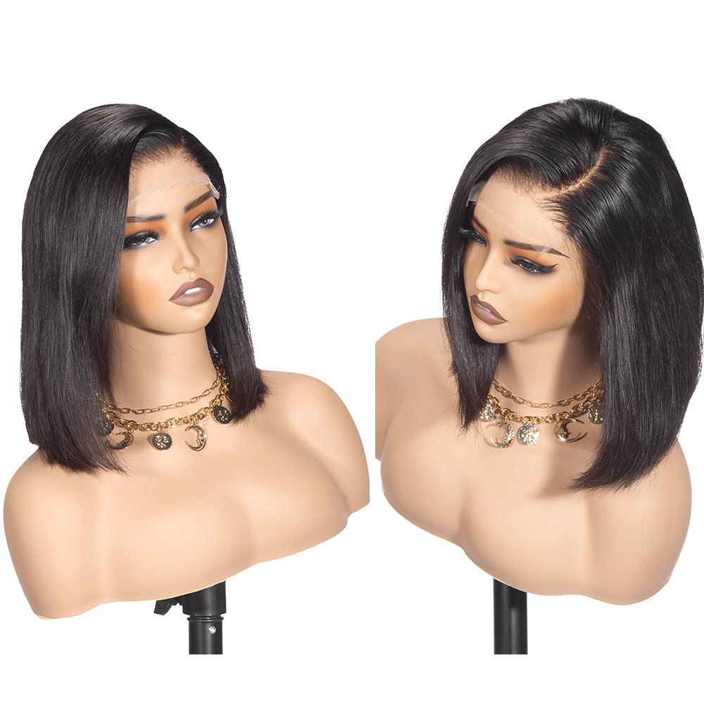 LA Warehouse Shipping XBL Hair Bob Wig 5x5 HD Lace Straight Short Wig Human Hair Bob Wig With C-part