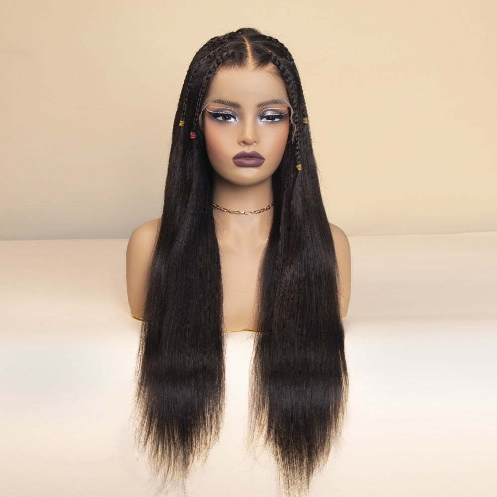 XBL Hair Miss Flawless Ohno Knots Straight Wig 5x9 HD Lace 100% Human Hair Wig