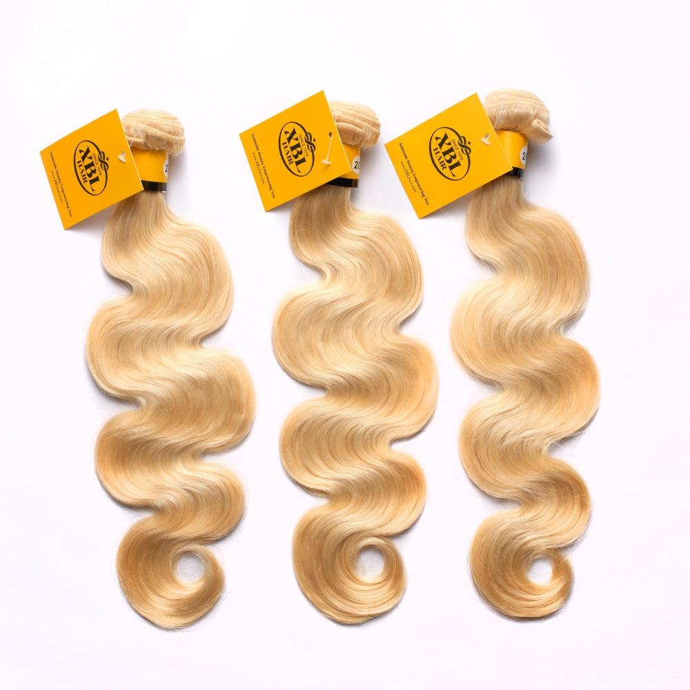 613 Blonde Body Wave Hair 3 Bundle Deals