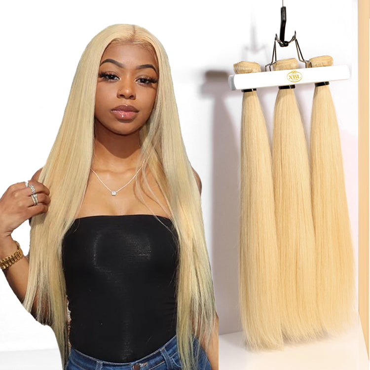 613 Blonde Straight Hair 3 Bundle Deals