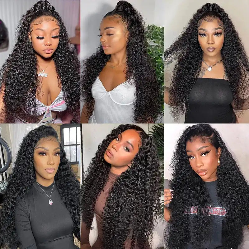 XBL Hair Curly Hair 100% Human Hair 3 Bundles With 4x4 Lace Closure