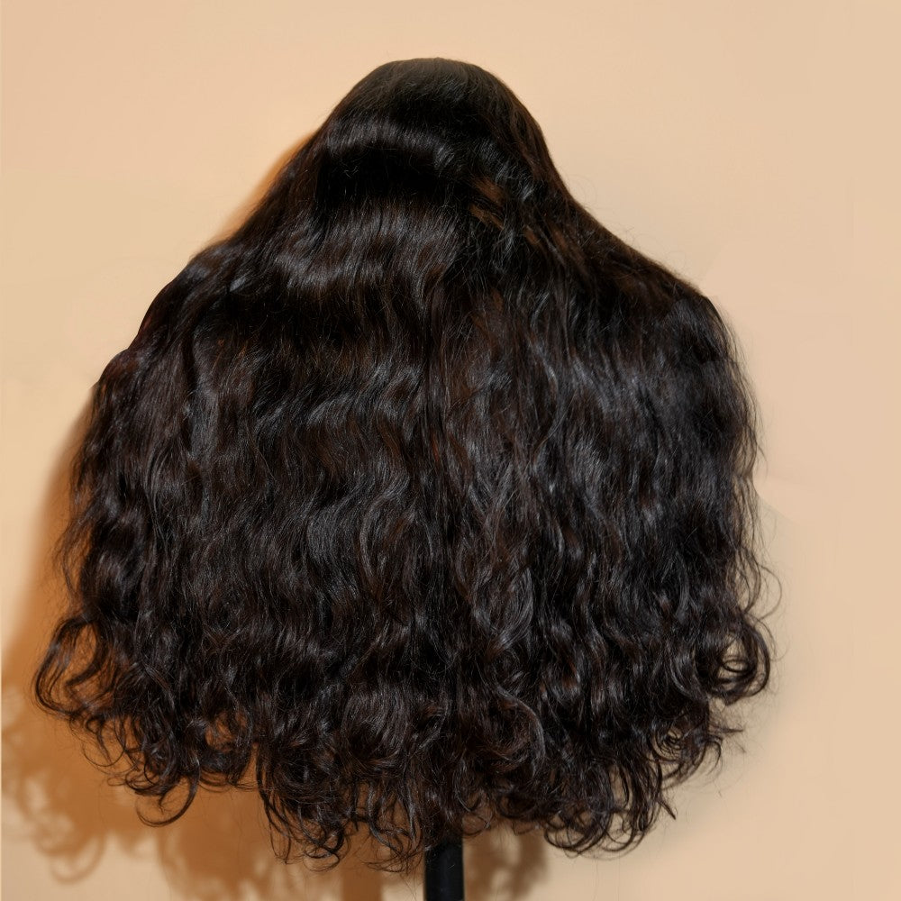 XBL Hair 13x6/13x4  Lace Front Raw Natural Inborn Wavy Wig HD Human Hair 250% Density Frontal Wig