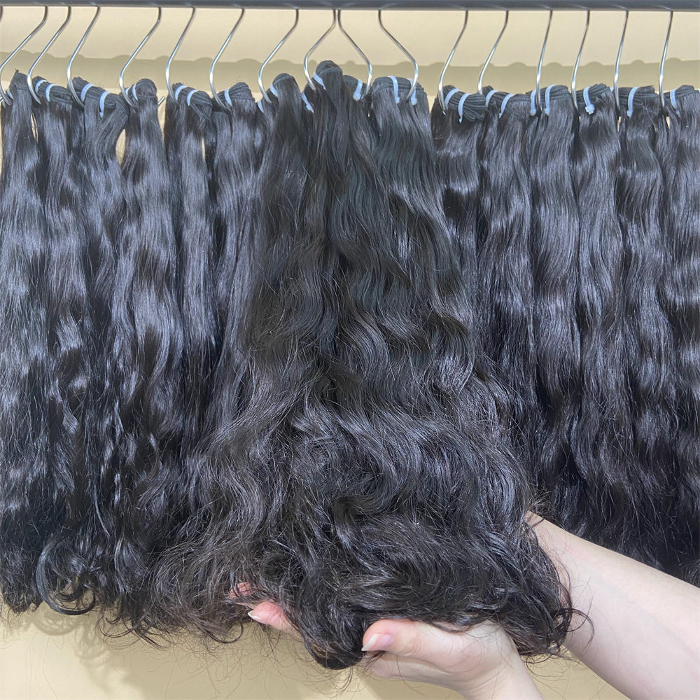 XBLhair Raw Burmese Curly Hair Extensions 3 Handles Deals Natural Wave Human Hair