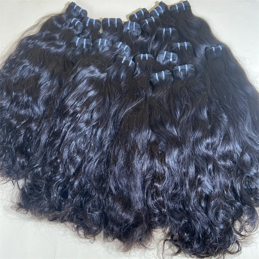 XBLhair Raw Burmese Curly Hair Extensions 3 Handles Deals Natural Wave Human Hair