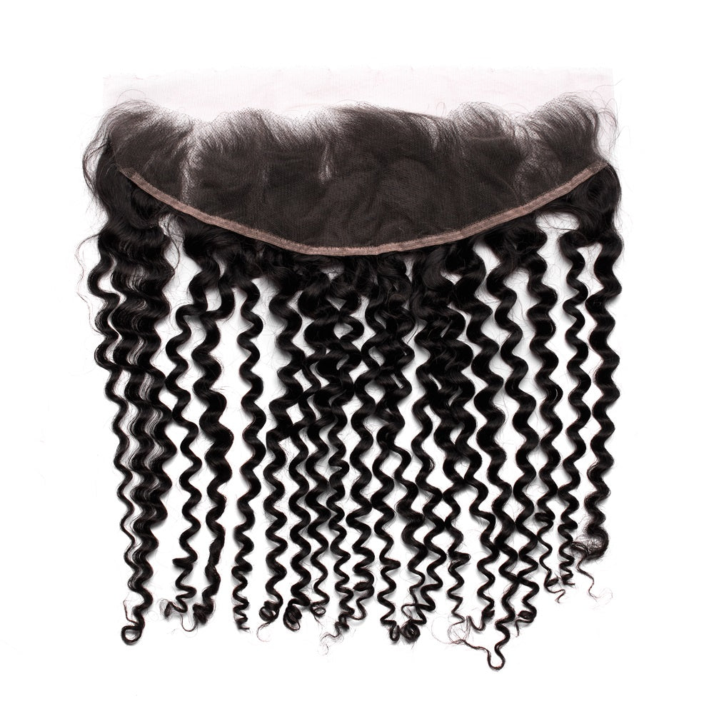 XBL Hair 13x4 HD Lace Frontal Curly Small Knots Preplucked Hairline