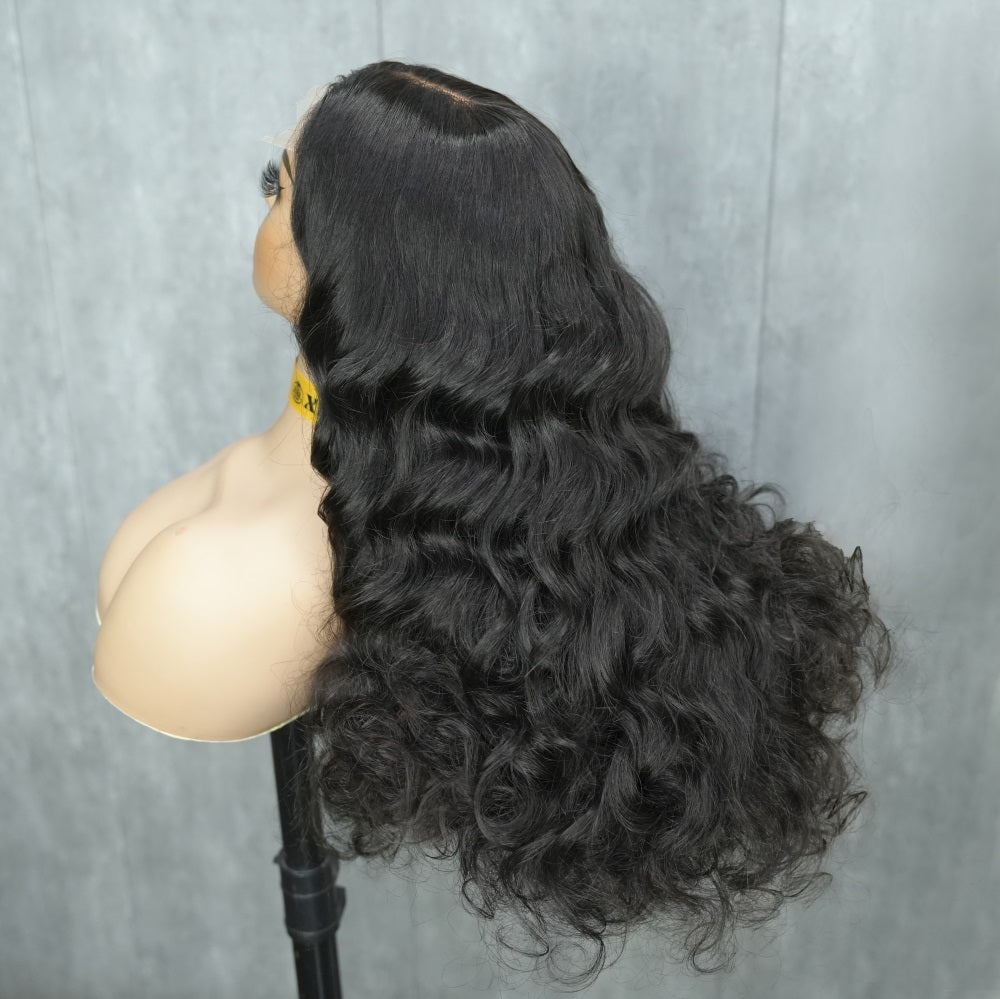 XBL Hair Miss Flawless Tiny Knots 5x5 HD Lace Wand Curl Wig 100% Human Hair Wig Single Doner Hair