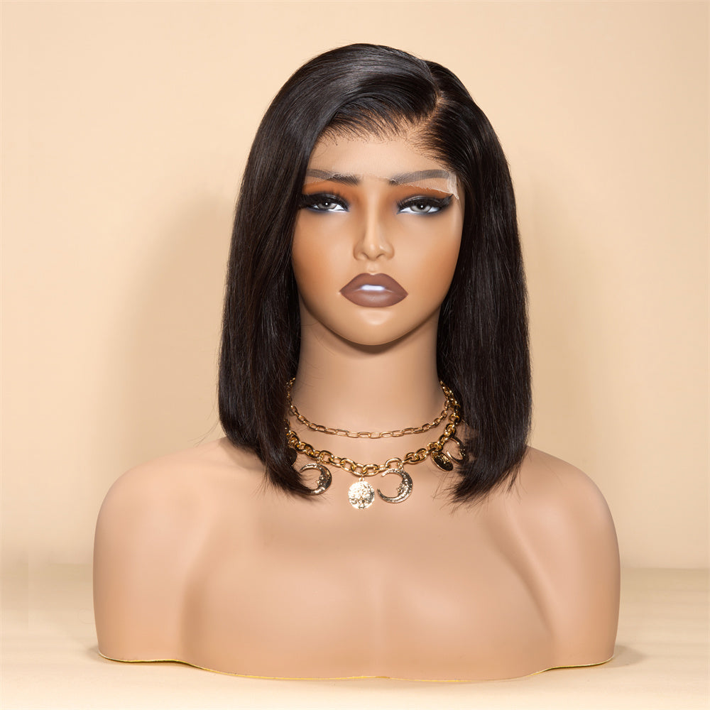 LA Warehouse Shipping XBL Hair Bob Wig 5x5 HD Lace Straight Short Wig Human Hair Bob Wig With C-part