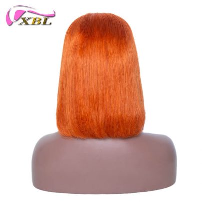 Orange Short Bob Wigs Color Lace Wigs Customized Hair Wig
