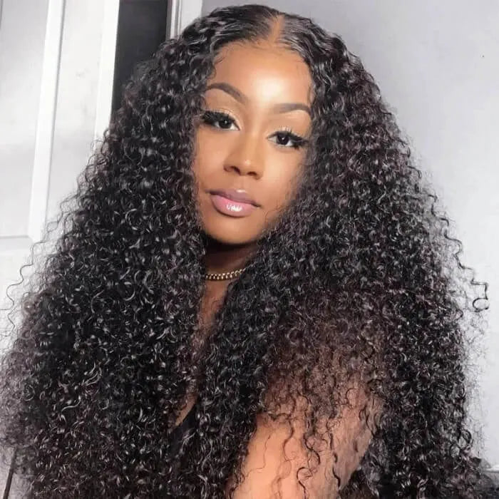 XBL Hair Curly Hair 100% Human Hair 3 Bundles With 4x4 Lace Closure