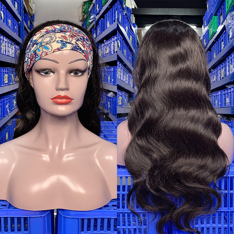 XBL Hair 250% Density Glueless Body Wave Headband Wig Human Hair Wigs Virgin Hair Headband Wig