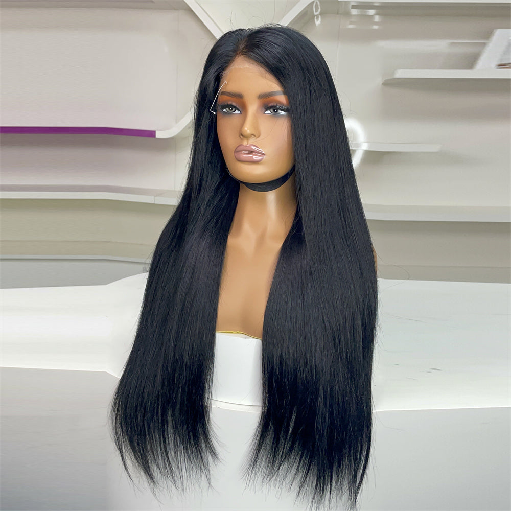 XBL Hair Jet Black #1 Straight Lace Front Wig 13x4/13x6 HD Lace Frontal Wig with Baby Hair Pre-plucked Hairline