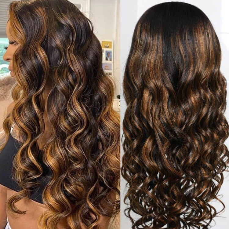 Loose Wave Highlight 1b/30 Lace Frontal Wigs